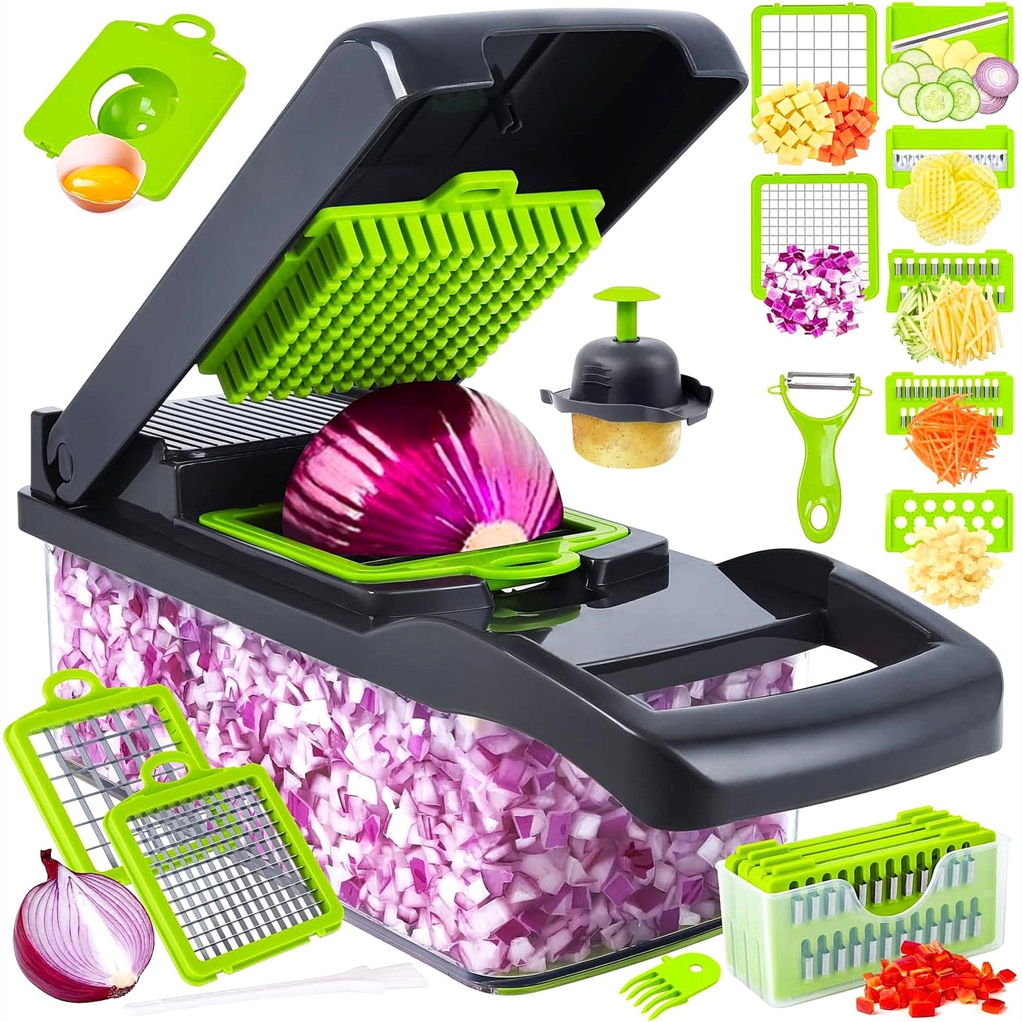 Rallador de Vegetales Multifunción 9 en 1 – Cocina Dominicana Fácil